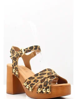 New sandro rosi Sandales à talon Femme 9272 Léopard