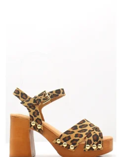 New sandro rosi Sandales à talon Femme 9272 Léopard