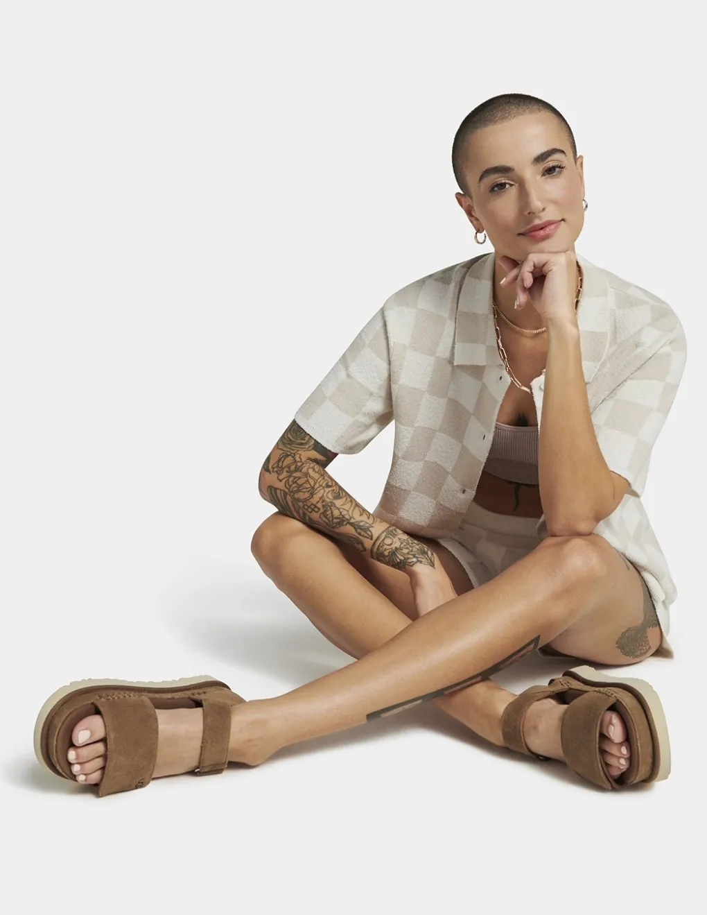 ugg Sandales Femme Goldenstar Chesnut Daim