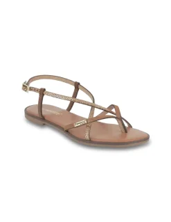 Hot Les tropeziennes par M.Belarbi Sandales Femme Monagum Tan Cuir Marron/Doré