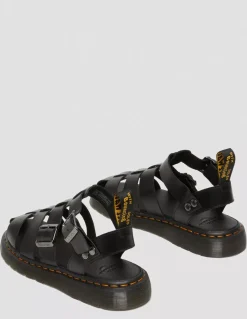 Sale dr martens Sandales Mixte Garin Cuir Noir