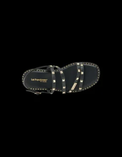 New Les tropeziennes par M.Belarbi Sandales Plates Femme Corabel Noir Cuir