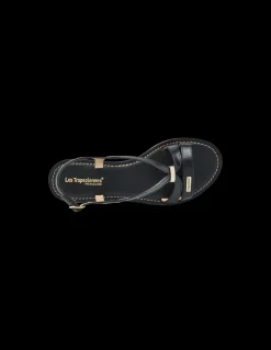 Hot Les tropeziennes par M.Belarbi Sandales Plates Femme Hamoon Noir Cuir