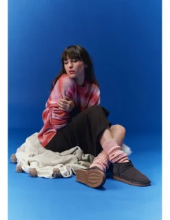 Sale colors of california short winter boot in suede