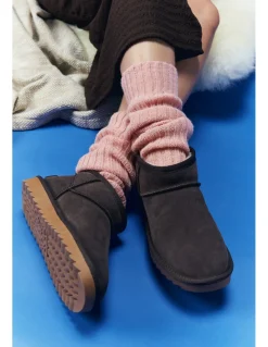 Sale colors of california short winter boot in suede