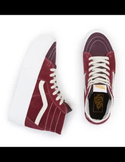 Sale vans Sneakers compensées femme ua sk8-hi tapered rouge