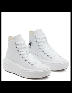 Clearance converse sneakers compensées montantes femme ctas move hi blanc