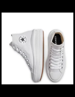 Clearance converse sneakers compensées montantes femme ctas move hi blanc