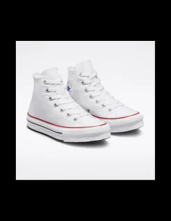 Sale converse sneakers compensées montantes femme eva lift hi blanc