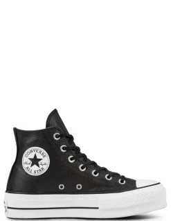 converse sneakers compensées montantes femme chuck taylor lift clean hi noir