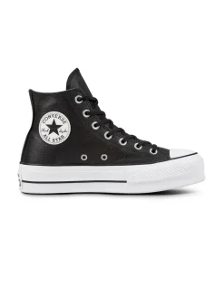 converse sneakers compensées montantes femme chuck taylor lift clean hi noir