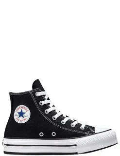 Clearance converse sneakers compensées montantes femme eva lift hi noir