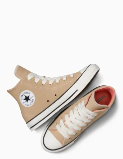 Hot converse Sneakers Femme chuck classic hi beige