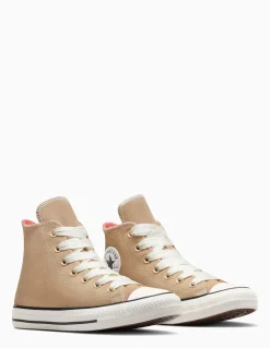 Hot converse Sneakers Femme chuck classic hi beige