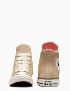 Hot converse Sneakers Femme chuck classic hi beige
