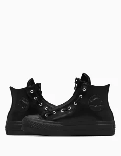 Outlet converse Sneakers Femme Ctas Lift Hi Cuir Noir