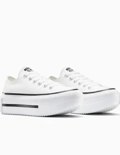Sale converse Sneakers Femme Ctas Lift Double Stack Ox White/Black