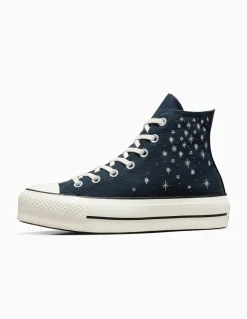 New converse Sneakers Femme Ctas Lift Hi Bleu Marine