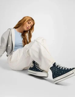 New converse Sneakers Femme Ctas Lift Hi Bleu Marine