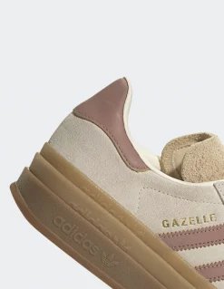 Best adidas Sneakers femme gazelle bold daim beige/rose