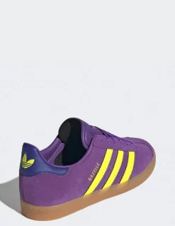 Discount adidas Sneakers Femme Gazelle j Purple/Yellow