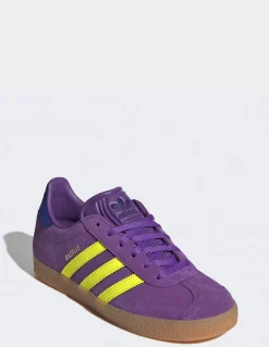 Discount adidas Sneakers Femme Gazelle j Purple/Yellow