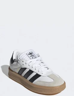 Hot adidas Sneakers femme samba xlg cuir blanc/noir