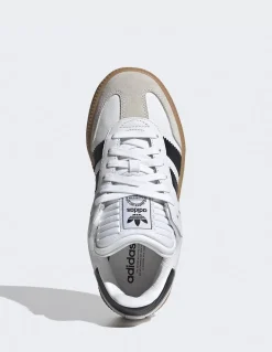 Hot adidas Sneakers femme samba xlg cuir blanc/noir