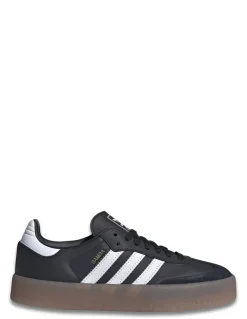 Hot adidas Sneakers femme sambae cuir noir/blanc/gomme