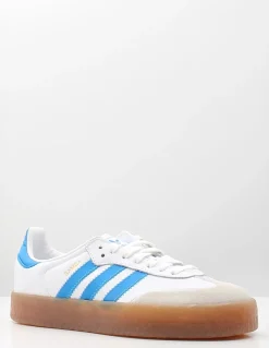 Clearance adidas Sneakers femme sambae cuir blanc/bleu