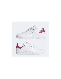 Outlet adidas Sneakers Femme Stan Smith J Vegan Blanc Rose