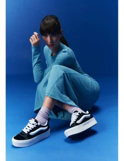 Clearance vans Sneakers Femme Ua Knu Stack Noir/Blanc