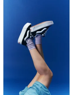 Clearance vans Sneakers Femme Ua Knu Stack Noir/Blanc