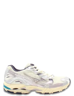 Hot mizuno Sneakers Femme wave rider blanc/violet