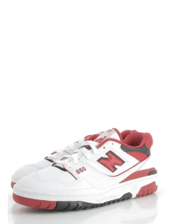 Outlet new balance Sneakers homme 550 cuir blanc/rouge