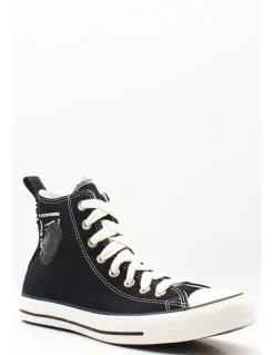 Sale converse Sneakers Homme chuck classic hi black white