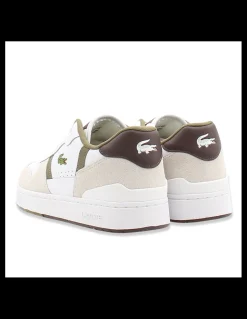 lacoste Sneakers Homme T-Clip Blanc et verts