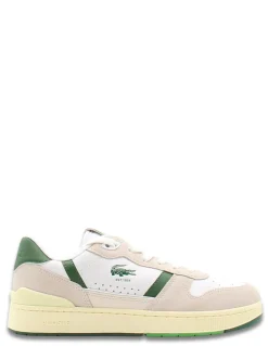 Sale lacoste Sneakers homme t-clip set 125 6 sma en cuir blanche et verte