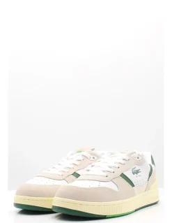 Sale lacoste Sneakers homme t-clip set 125 6 sma en cuir blanche et verte