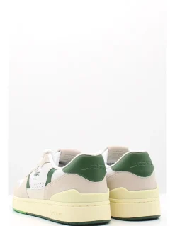 Sale lacoste Sneakers homme t-clip set 125 6 sma en cuir blanche et verte