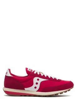New saucony Sneakers 480l basses unisexes en beige et blanc Trainer 80 running vintage femme rouge