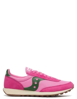 Hot saucony Sneakers 480l basses unisexes en beige et blanc femme trainer 80 femme Rose