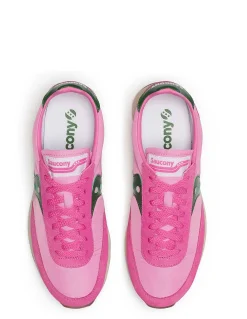Hot saucony Sneakers 480l basses unisexes en beige et blanc femme trainer 80 femme Rose