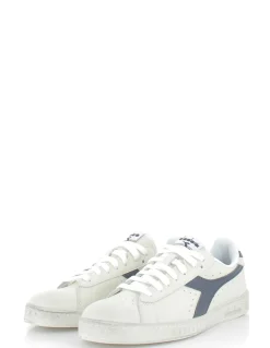 New diadora Sneakers mixte game l low cuir blanc/bleu