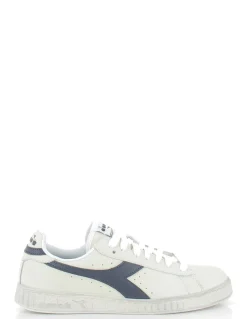 New diadora Sneakers mixte game l low cuir blanc/bleu