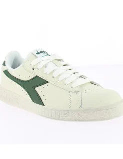 Best diadora Sneakers mixte game l low waxe cuir blanc/vert