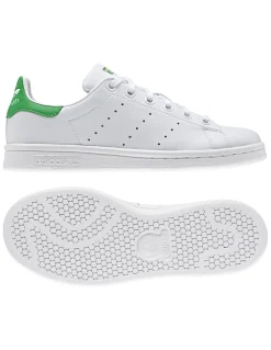 Sale adidas sneakers mixte stan smith j cuir blanc vert