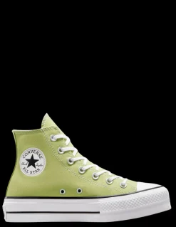 Discount converse Sneakers montantes compensées femme ctas lift hi vitality green/white/black