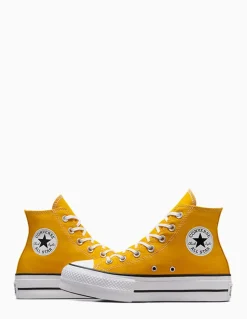Hot converse Sneakers Montantes Femme Ctas Lift Hi Toile Jaune