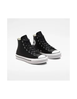 Discount converse sneakers semi-compensées montantes femme ctas eva lift hi noir ivoir